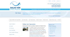 Desktop Screenshot of dallasveinspecialists.com